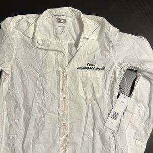Grayson 100% cotton button down, size 02 (comparable to size S)